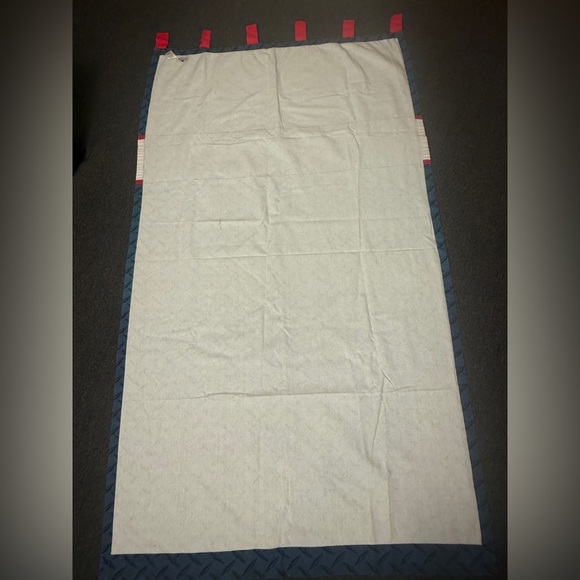 (2) Disney Pixar Cars Tab Top Curtain Panel Canvas Fabric Blue ,Red Tabs 42 x 72 - Picture 6 of 8